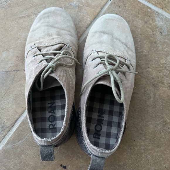 ROAN BY BED STU men’s tan canvas Sanders Vintage lace up casual Shoes size 8.5 - Picture 5 of 6